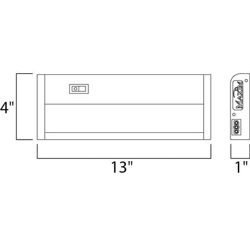 CounterMax MX-L120-DL Metallic Bronze LED Under Cabinet - Under Cabinet