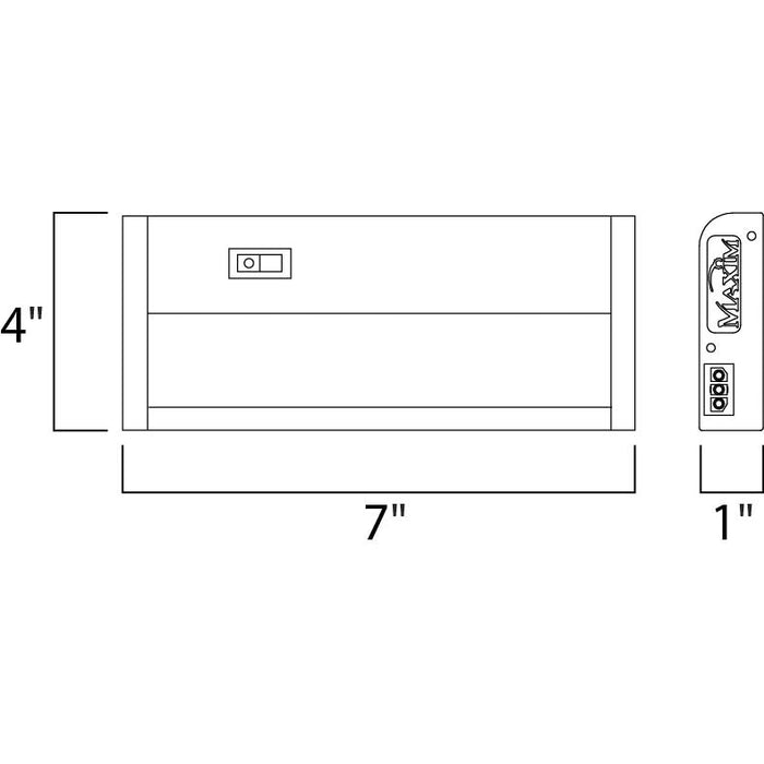 CounterMax MX-L120-DL Satin Nickel LED Under Cabinet - Under Cabinet