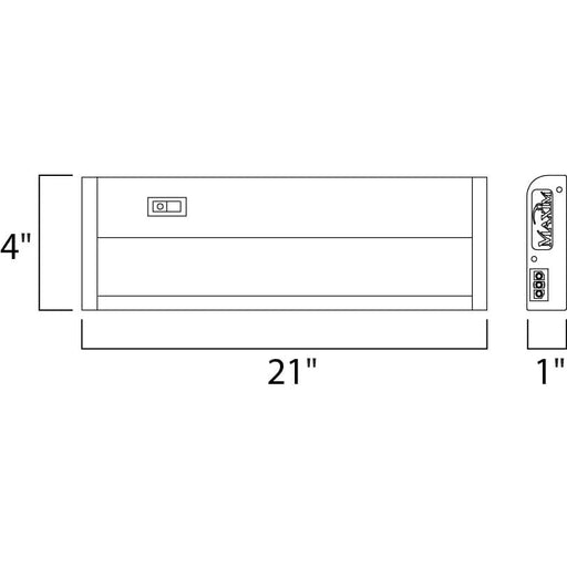 CounterMax MX-L120-DL Satin Nickel LED Under Cabinet - Under Cabinet