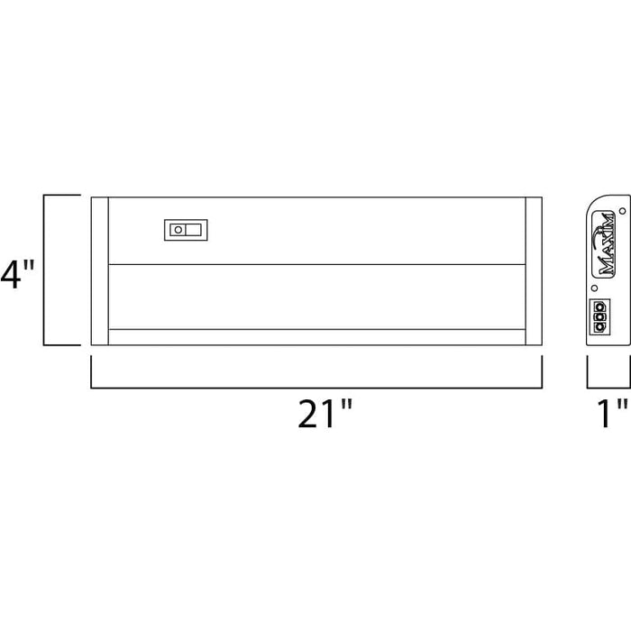 CounterMax MX-L120-DL Satin Nickel LED Under Cabinet - Under Cabinet