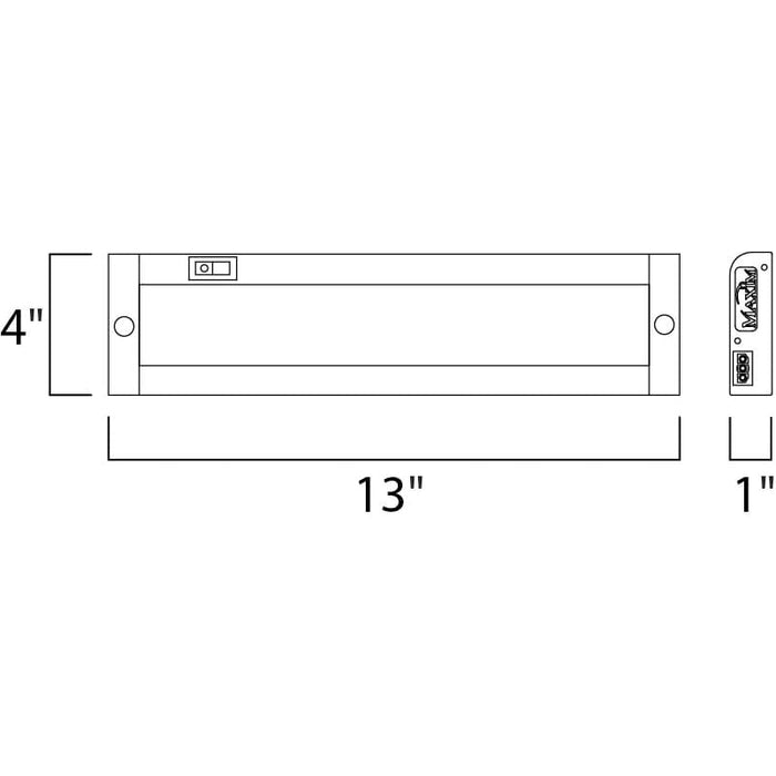 CounterMax MX-L120-EL Anodized Bronze LED Under Cabinet - Under Cabinet