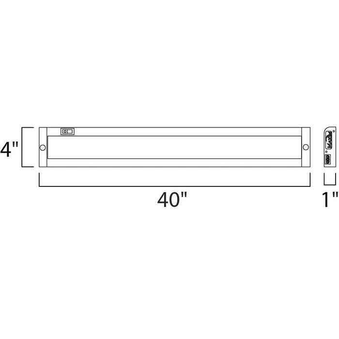 CounterMax MX-L120-EL Brushed Aluminum LED Under Cabinet - Under Cabinet