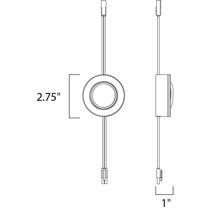 CounterMax MX-LD-AC Anodized Bronze LED Under Cabinet Disc - Under Cabinet Disc