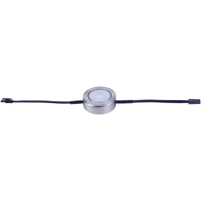 CounterMax MX-LD-AC Satin Nickel LED Under Cabinet Disc - Under Cabinet Disc