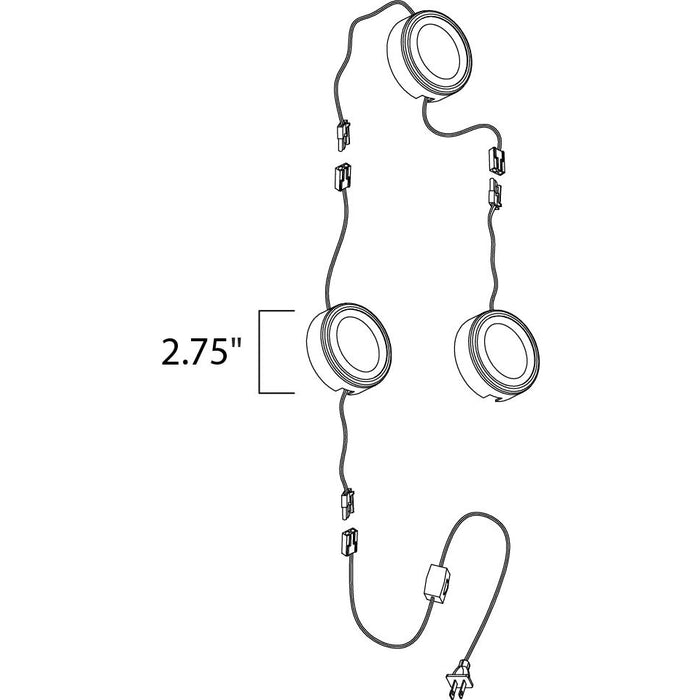 CounterMax MX-LD-AC White LED Under Cabinet Disc - Under Cabinet Disc