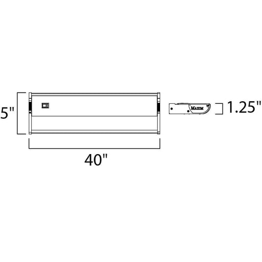 CounterMax MX-X120 Satin Nickel Under Cabinet - Under Cabinet