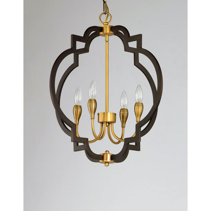Crest Oil Rubbed Bronze / Antique Brass Chandelier - Chandeliers