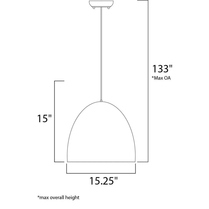 Crete Polished Chrome LED Single Pendant - Pendants