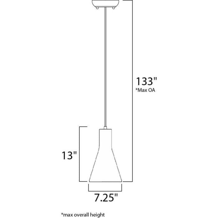 Crete Polished Chrome LED Single Pendant - Pendants