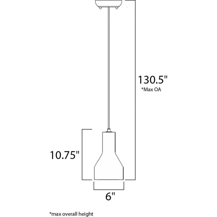 Crete Polished Chrome LED Single Pendant - Pendants