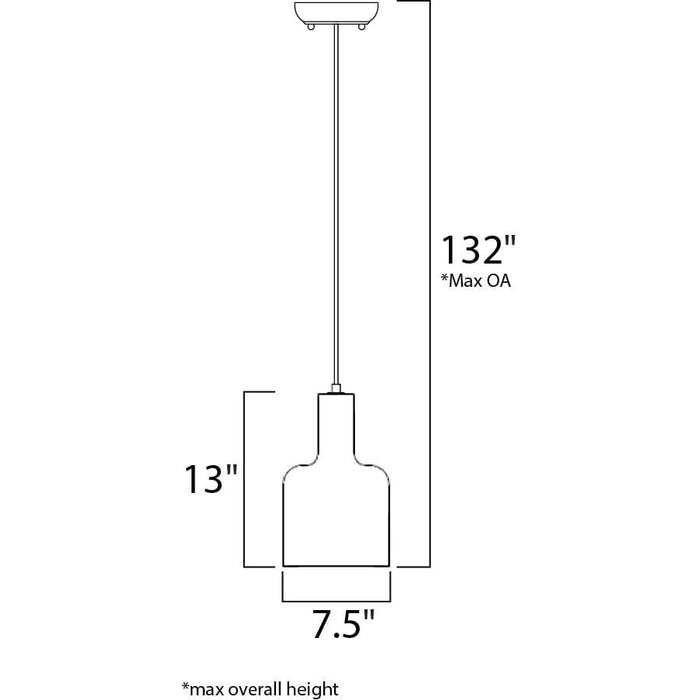 Crete Polished Chrome LED Single Pendant - Pendants