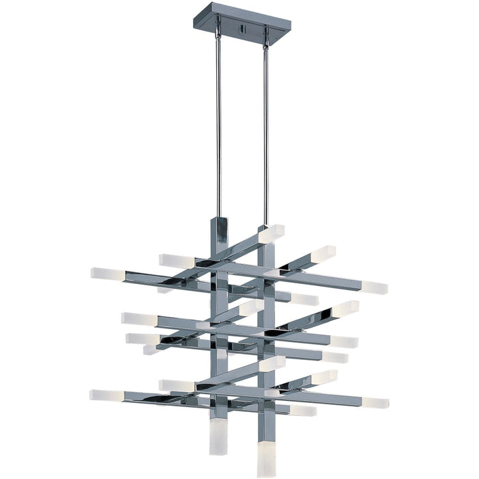 Crossroads Polished Chrome LED Single Pendant - Pendants