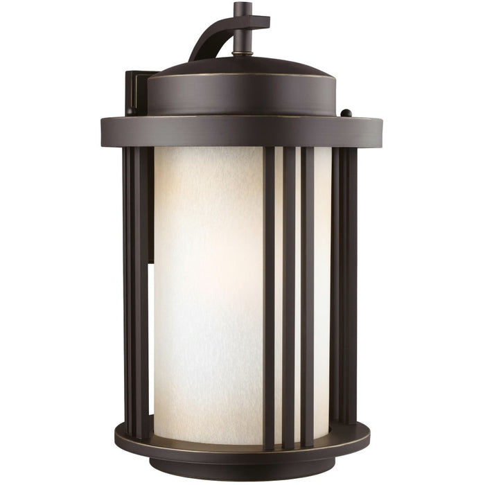 Crowell Antique Bronze LED Outdoor Wall Lantern - Outdoor Wall Sconce