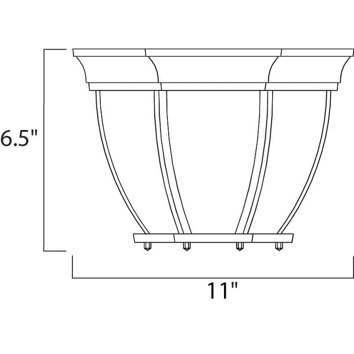 Crown Hill Black Outdoor Flush Mount - Outdoor Flush Mount