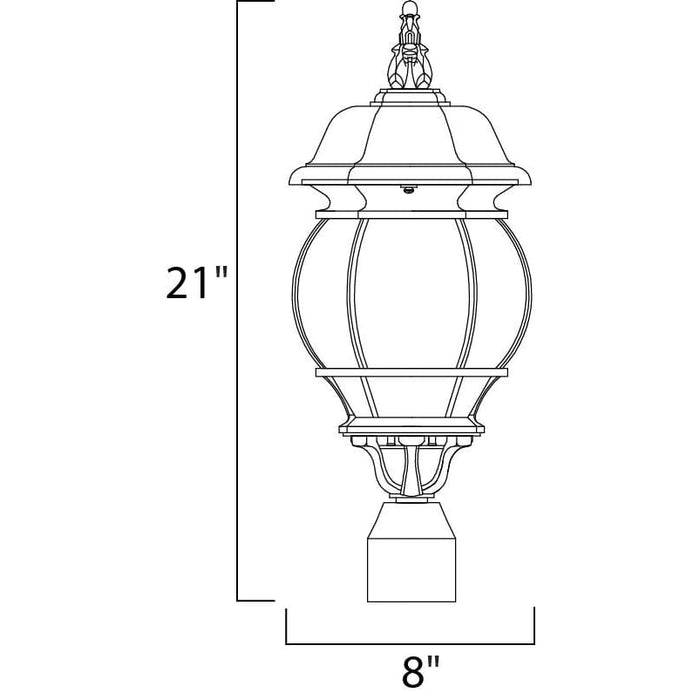 Crown Hill Black Outdoor Pole/Post Mount - Outdoor Pole/Post Mount