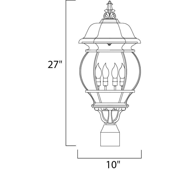 Crown Hill Black Outdoor Pole/Post Mount - Outdoor Pole/Post Mount