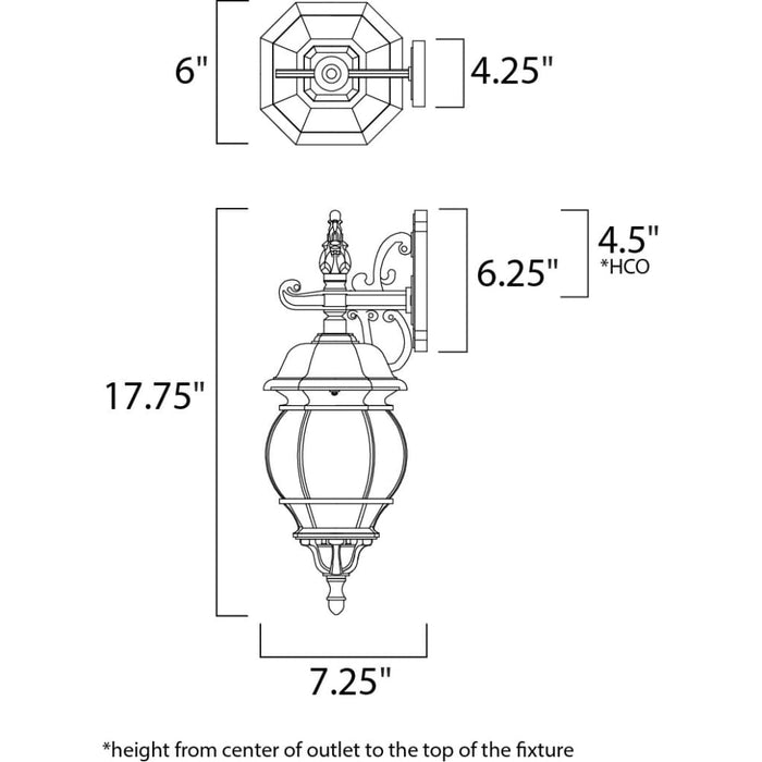 Crown Hill Black Outdoor Wall Mount - Outdoor Wall Mount