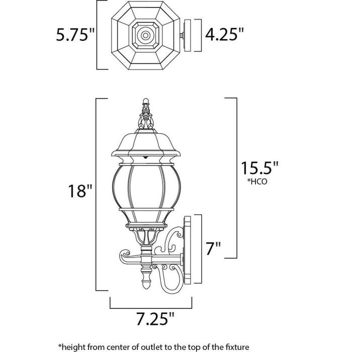 Crown Hill Black Outdoor Wall Mount - Outdoor Wall Mount