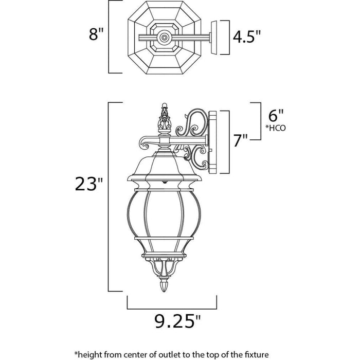 Crown Hill Black Outdoor Wall Mount - Outdoor Wall Mount