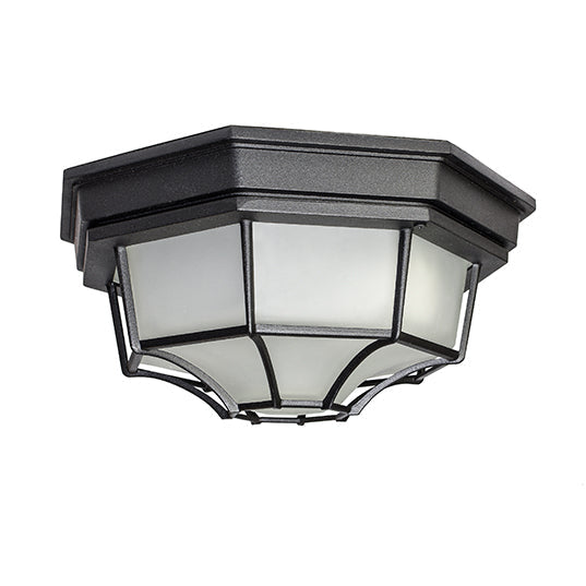 Crown Hill LED E26 Black LED Outdoor Flush Mount - Outdoor Flushmounts