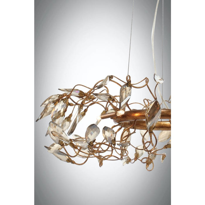 Crystal Garden Gold Leaf Multi-Light Pendant - Pendants