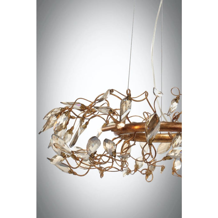 Crystal Garden Gold Leaf Multi-Light Pendant - Pendants