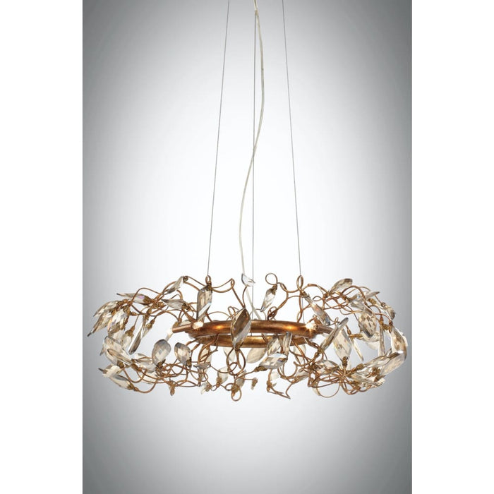 Crystal Garden Gold Leaf Multi-Light Pendant - Pendants