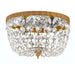 Crystorama 2 Light Clear Italian Crystal Olde Brass Ceiling Mount - Ceiling Mount
