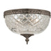 Crystorama 2 Light English Bronze Crystal Ceiling Mount - Ceiling Mount