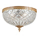 Crystorama 2 Light Olde Brass Crystal Ceiling Mount - Ceiling Mount