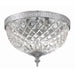 Crystorama 2 Light Polished Chrome Crystal Ceiling Mount - Flushmounts