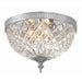 Crystorama 2 Light Polished Chrome Crystal Ceiling Mount - Flushmounts