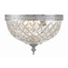 Crystorama 2 Light Polished Chrome Crystal Ceiling Mount - Flushmounts