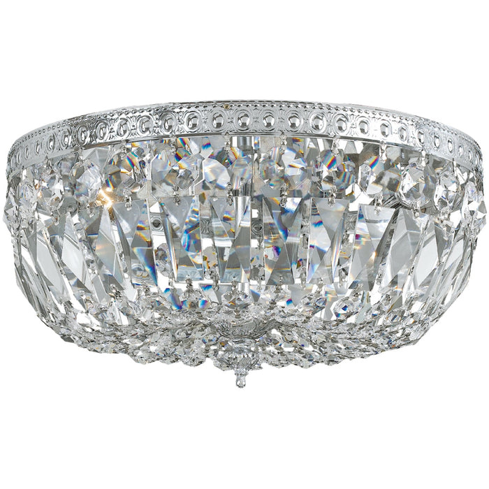 Crystorama 3 Light Clear Hand Cut Polished Chrome Ceiling Mount - Ceiling Mount