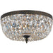 Crystorama 3 Light Clear Spectra English Bronze Ceiling Mount - Ceiling Mount