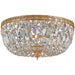 Crystorama 3 Light Clear Spectra Olde Brass Ceiling Mount - Ceiling Mount