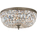 Crystorama 3 Light English Bronze Clear Hand Cut Ceiling Mount - Ceiling Mount