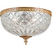 Crystorama 3 Light Olde Brass Crystal Ceiling Mount - Ceiling Mount