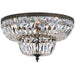 Crystorama 4 Light Clear Hand Cut English Bronze Ceiling Mount - Ceiling Mount