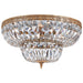 Crystorama 6 Light Clear Spectra Olde Brass Ceiling Mount - Flushmounts