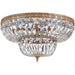 Crystorama 8 Light Clear Hand Cut Olde Brass Ceiling Mount - Ceiling Mount