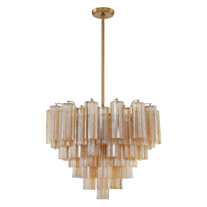 Crystorama Addis Aged Brass 12 Light Chandelier ADD-312-AG-AM - Chandeliers