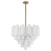 Crystorama Addis Aged Brass 12 Light Chandelier ADD-312-AG-WH - Chandeliers