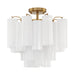 Crystorama Addis Aged Brass 4 Light Semi-Flushmount ADD-300-AG-WH_CEILING - Semi-Flushmounts