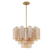 Crystorama Addis Aged Brass 6 Light Chandelier ADD-306-AG-AM - Chandeliers