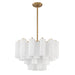 Crystorama Addis Aged Brass 9 Light Chandelier ADD-308-AG-WH - Chandeliers
