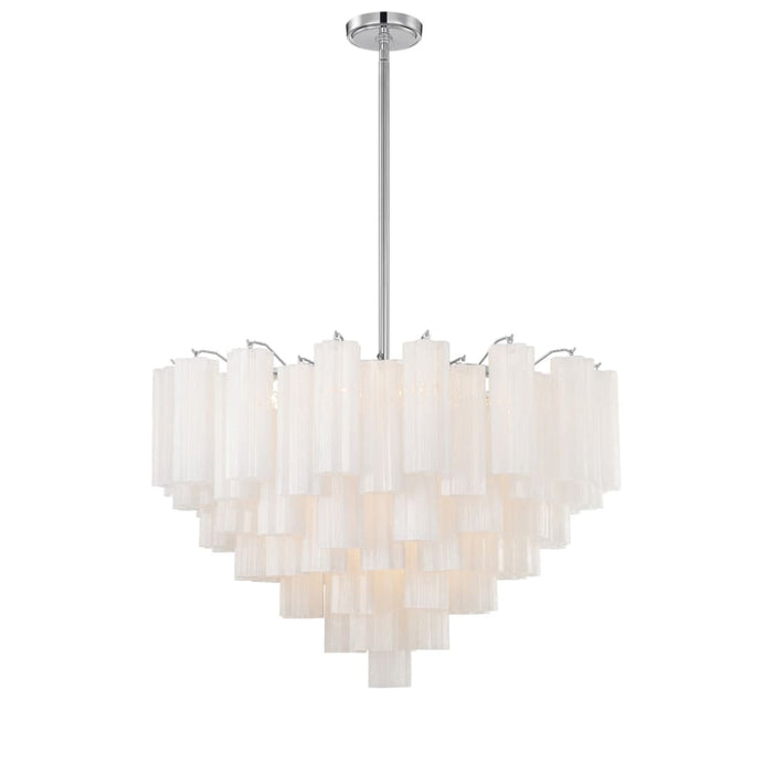 Crystorama Addis Polished Chrome 16 Light Chandelier ADD-316-CH-WH - Chandeliers