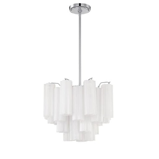 Crystorama Addis Polished Chrome 4 Light Chandelier ADD-300-CH-WH - Chandeliers