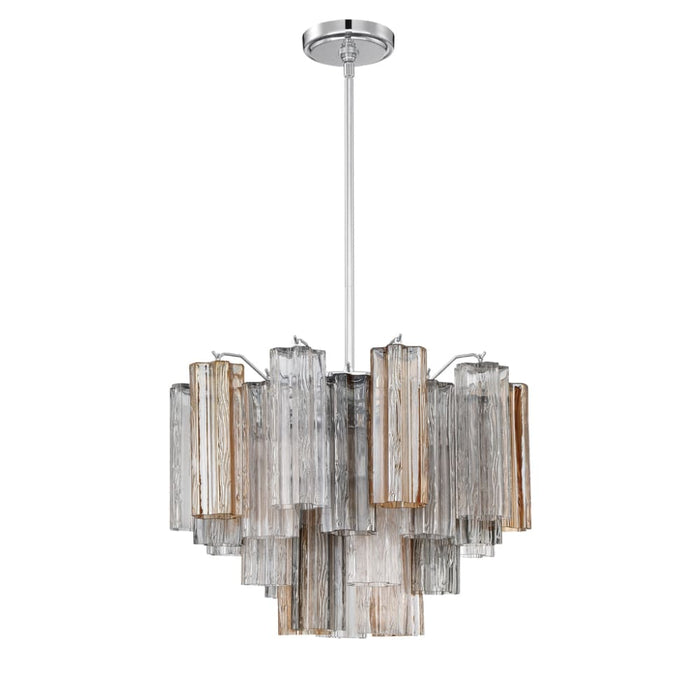 Crystorama Addis Polished Chrome 6 Light Chandelier ADD-306-CH-AU - Chandeliers