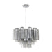 Crystorama Addis Polished Chrome 6 Light Chandelier ADD-306-CH-SM - Chandeliers